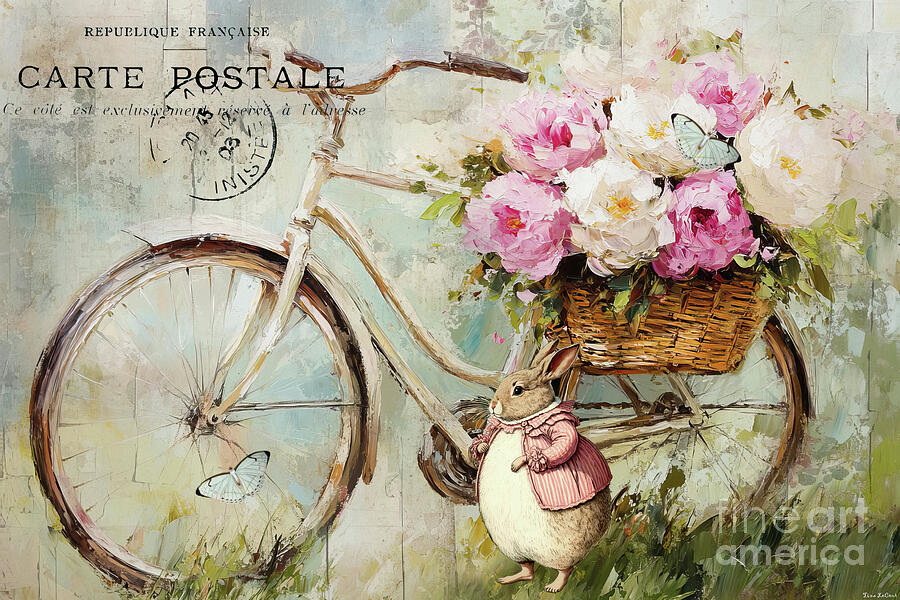 Vintage Bicycle Painting by Tina LeCour Vintage Bicycle Painting by Tina LeCour