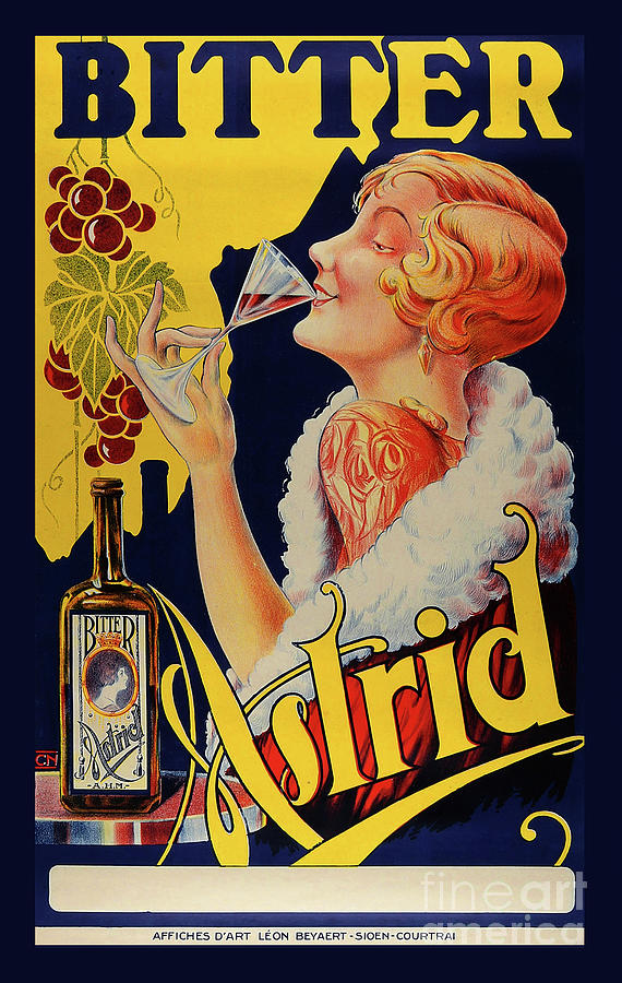 Vintage Bitter Astrid - Liquor Poster Photograph by Doc Braham
