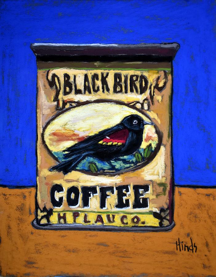 Vintage Black Bird Coffee Tin Painting by David Hinds Fine Art America