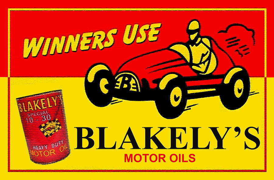 Vintage Blakelys Motor Oils Metal Sign Digital Art by Marvin Blaine