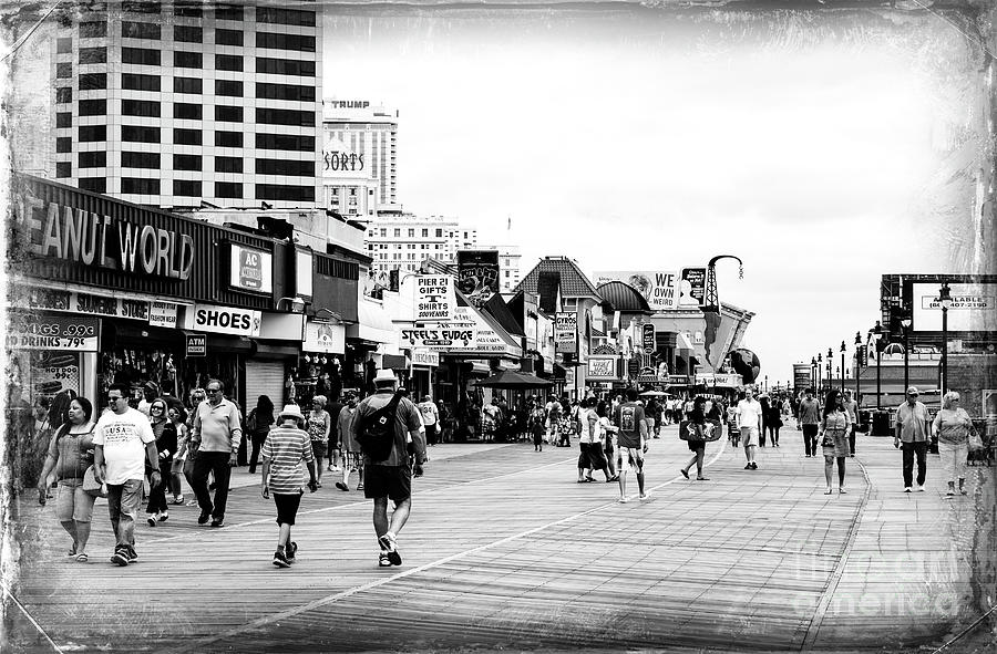 Vintage Boardwalk Walk in Atlantic City Photograph by John Rizzuto
