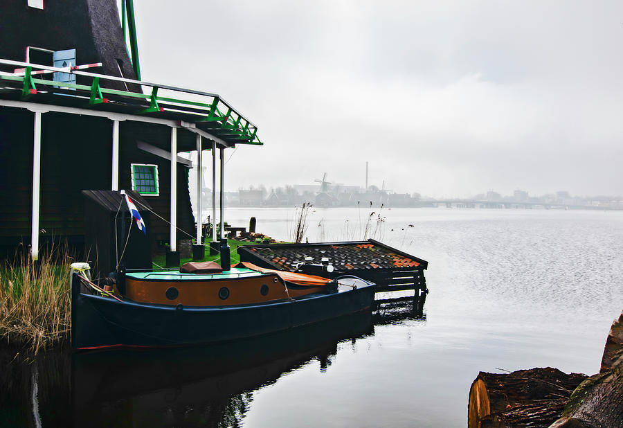 Vintage boat and the fog Photograph by Pedro Cardona Llambias