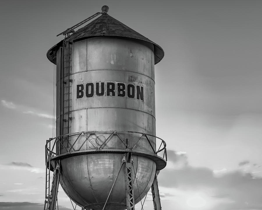 Vintage Bourbon Tank in Black and White Photograph by Gregory Ballos