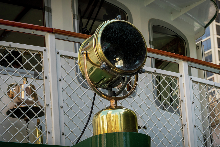 Vintage Brass Nautical Signal Spotlight Photograph by Christi Kraft