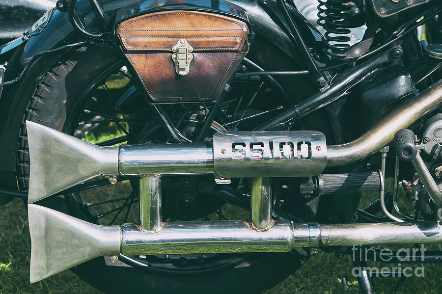  Vintage Brough Superior SS100 Motorcycle Exhaust Pipes  Photograph by Tim Gainey