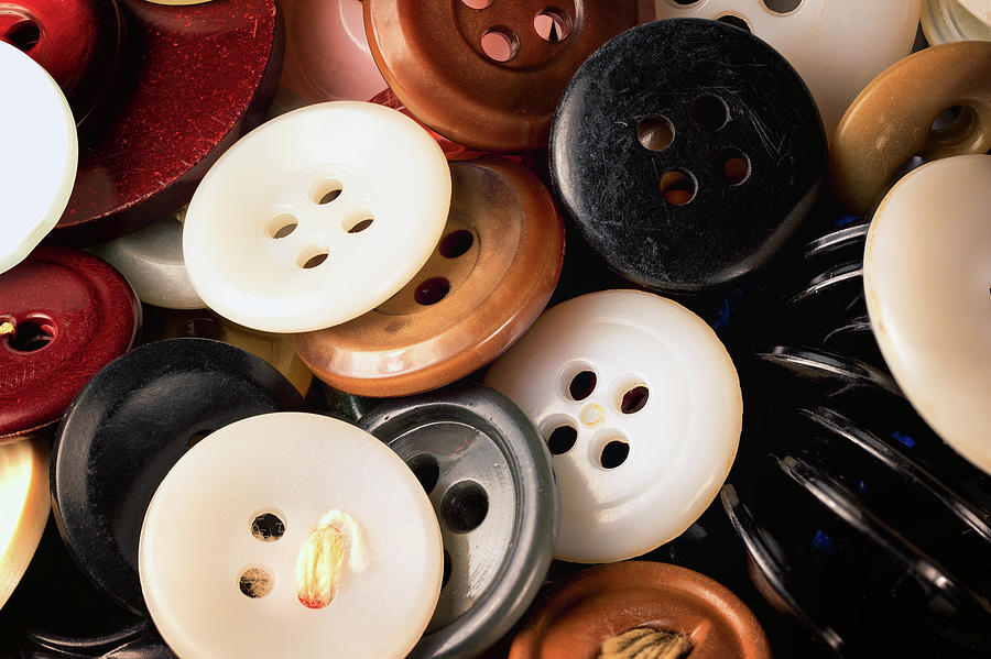 Vintage Buttons Photograph by Steven Nelson
