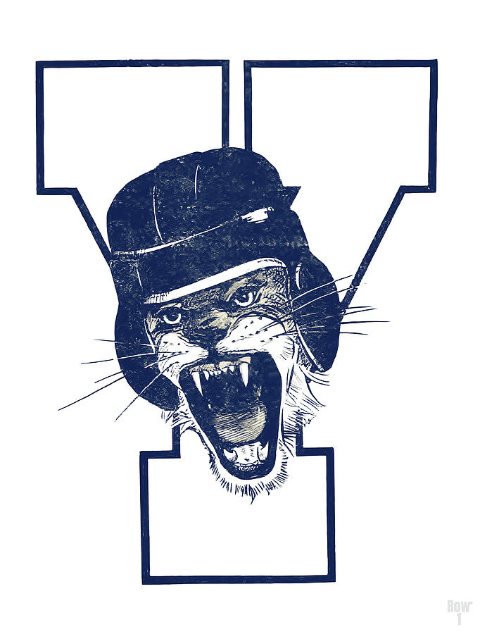 Vintage BYU Cougar Football Art Mixed Media By Row One Brand - Pixels