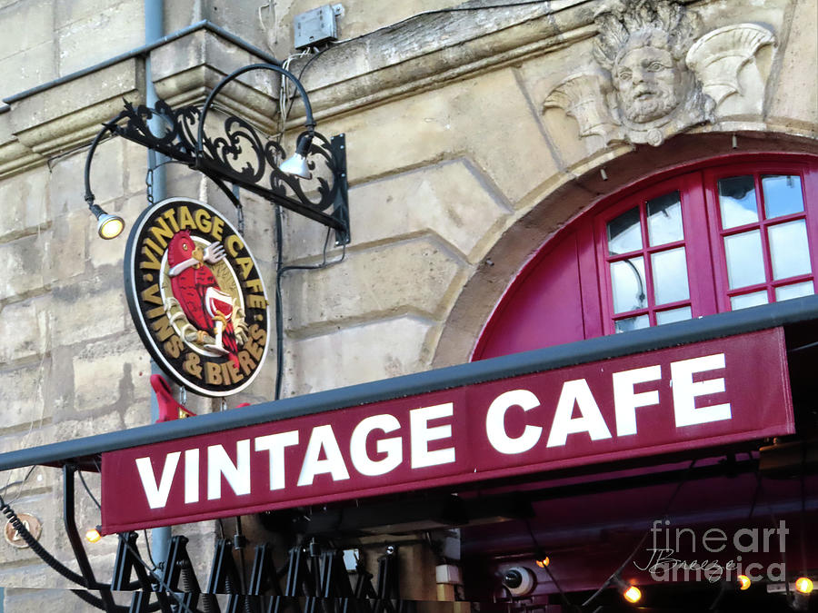 Vintage Cafe, Bordeaux Photograph by Jennie Breeze