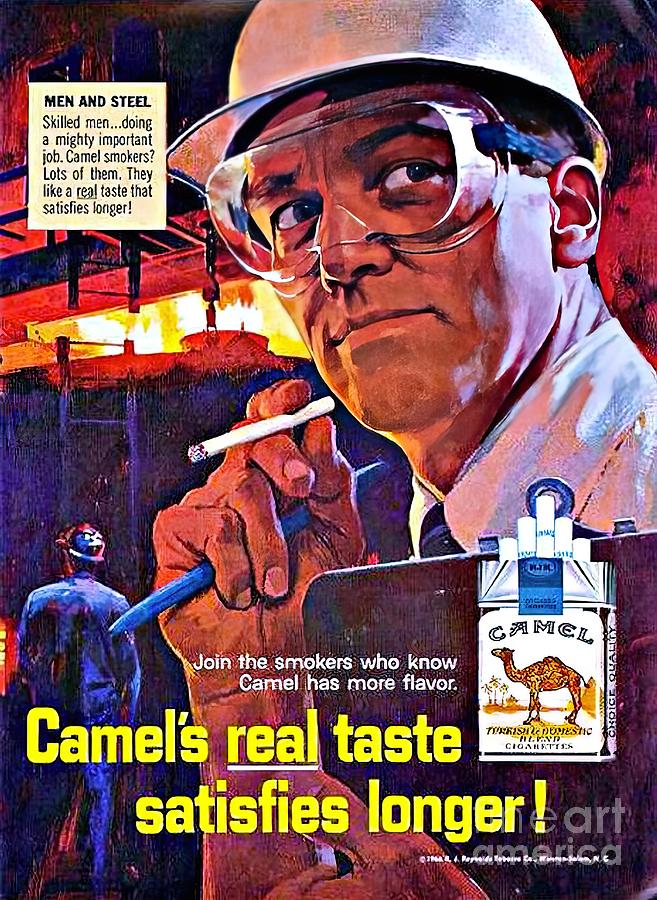 Vintage Camel Cigarettes Painting by Georgia Karl | Fine Art America