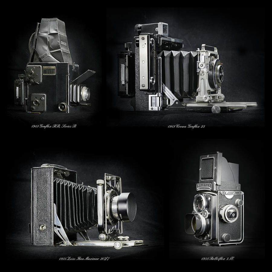 Vintage cameras Photograph by Rudy Umans