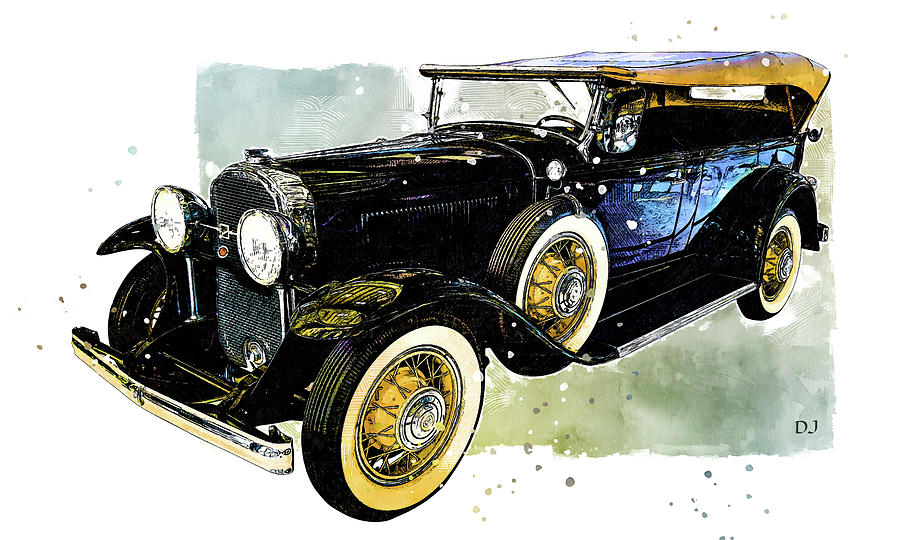 Vintage Black Car Digital Art by Dale Jackson - Fine Art America