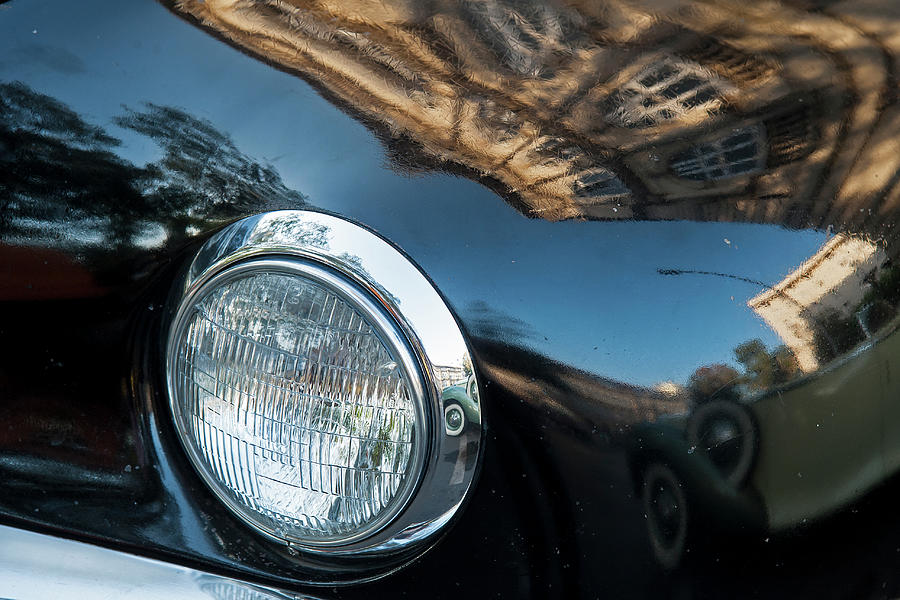 Vintage car Head light Photograph by Hira Punjabi - Fine Art America