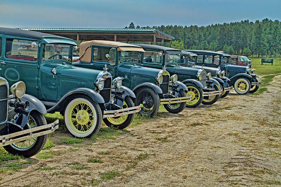 Vintage Car Lineup Photograph by Alana Thrower
