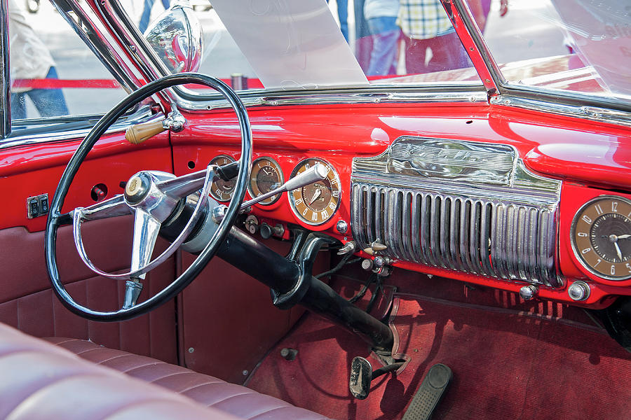 Vintage car steering Photograph by Hira Punjabi - Fine Art America