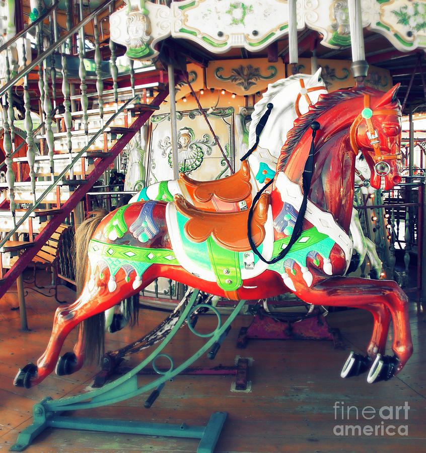 Vintage Carousel Horse Photograph by Lisa Roberts - Fine Art America