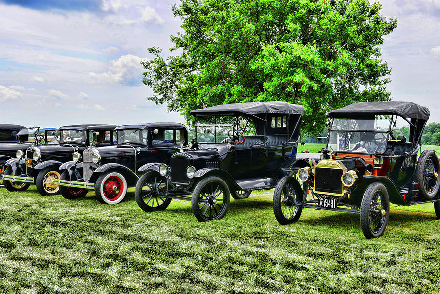 Vintage cars in a row Photograph by Paul Ward
