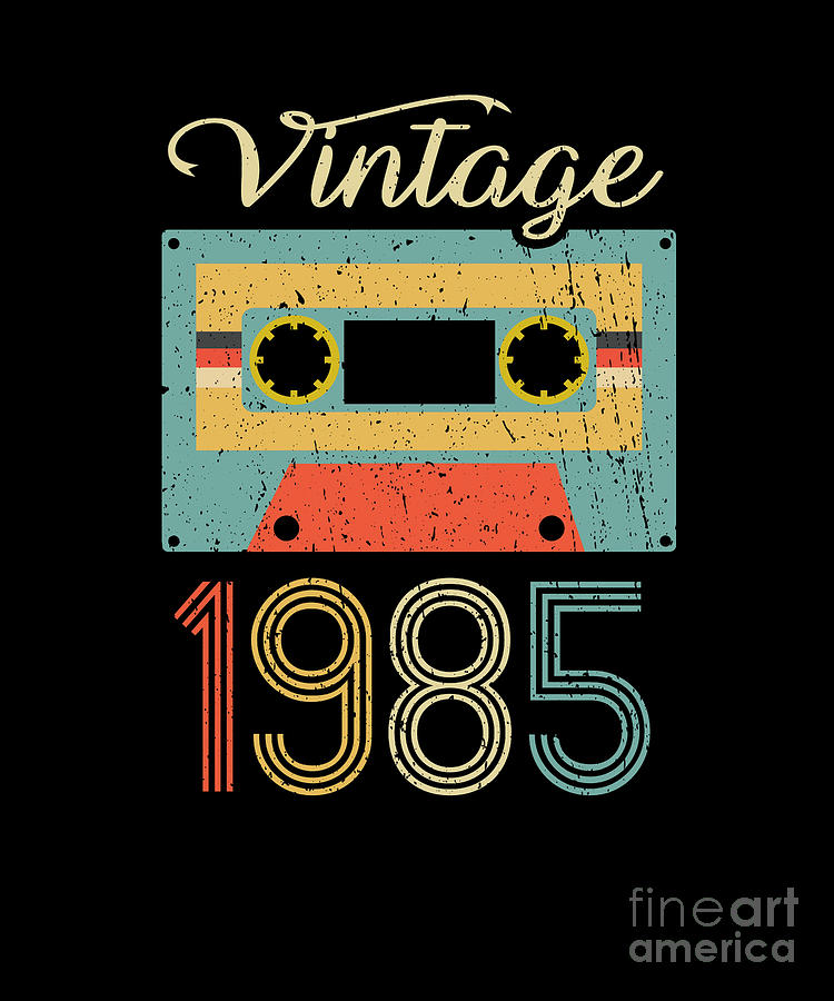 Vintage Cassette 1954 37th Birthday 37 Years Gift Digital Art by J M ...