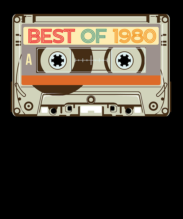 Vintage Cassette Tape Birthday Gifts Retro Born In Best of 1980 Digital ...
