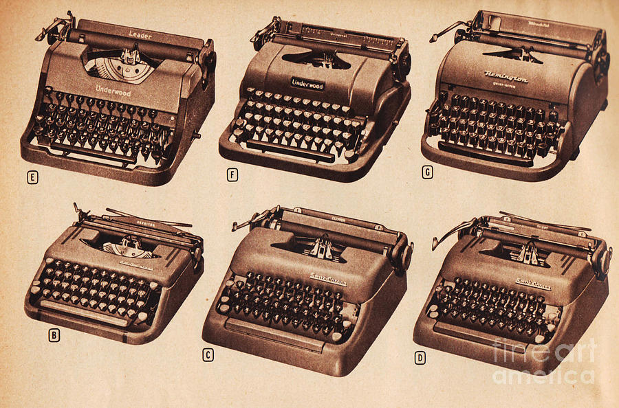 Vintage Catalog Typewriter Digital Art by Sally Edelstein