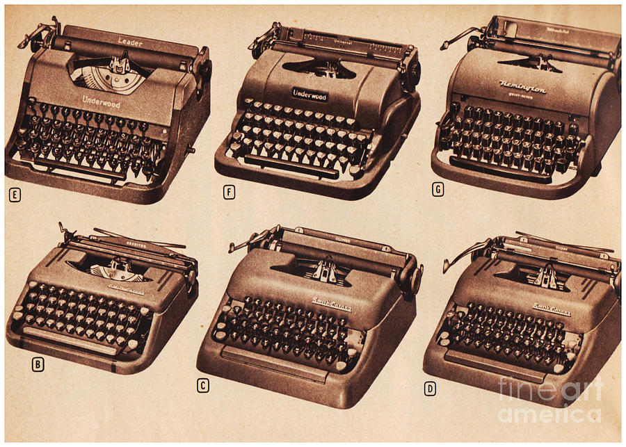 Vintage Catalog Typewriters Digital Art by Sally Edelstein