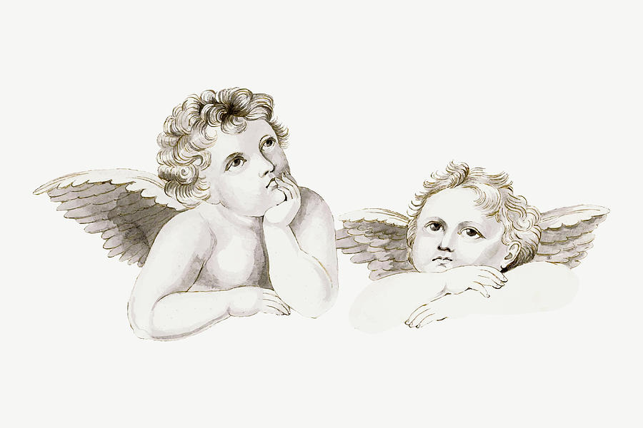 Vintage Cherubs Cupid Angels Digital Art by Nicholas Fowler - Fine Art ...