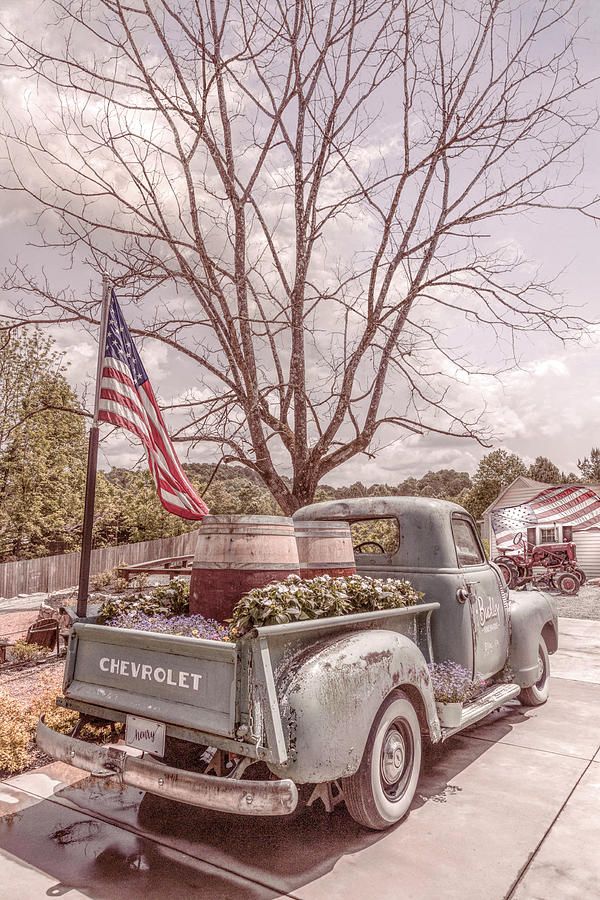Vintage Chevrolet at Buckley Country Vineyards Photograph by Debra and Dave Vanderlaan
