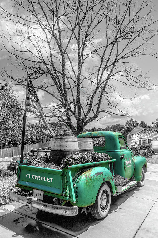 Vintage Chevrolet at Buckley Vineyards Photograph by Debra and Dave Vanderlaan