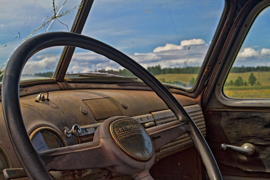 Vintage Chevy Dashboard Photograph by Alana Thrower