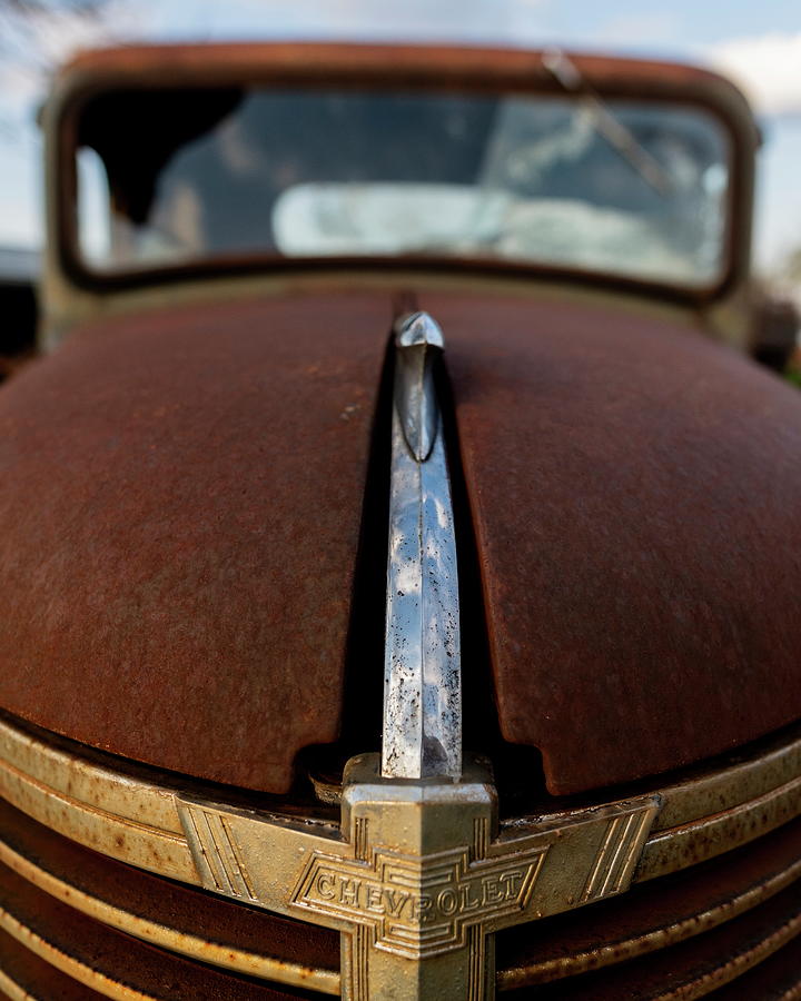 Vintage Chevy truck front end Photograph by Art Whitton