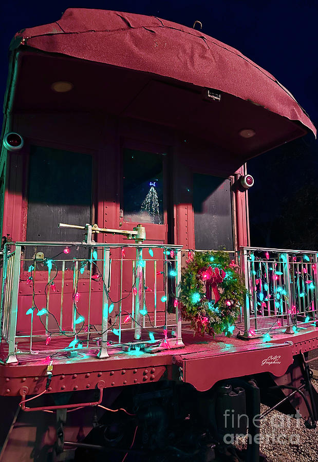 Vintage Christmas Train Photograph by CAC Graphics