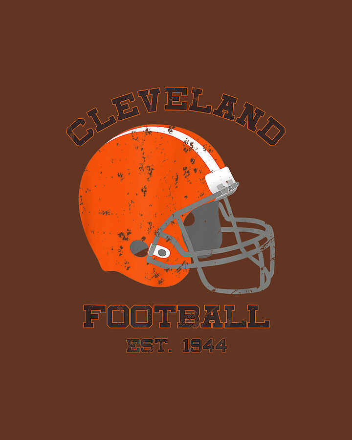 Vintage Cleveland Football Team Sports Fan Novelty Digital Art by Odai