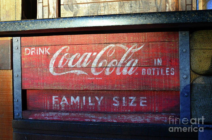 Vintage Coca Cola Family Size Bottles Photograph