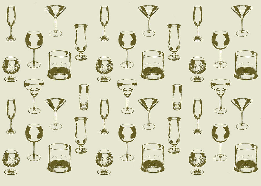 Vintage Cocktail Glasses Photograph