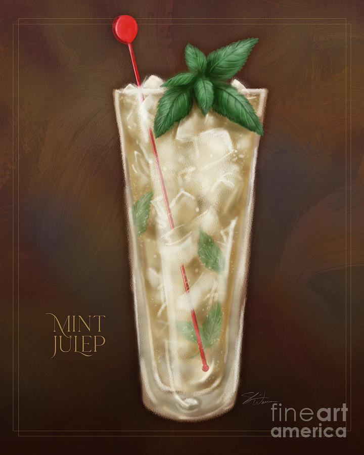 Vintage Cocktails-Mint Julep Mixed Media by Shari Warren
