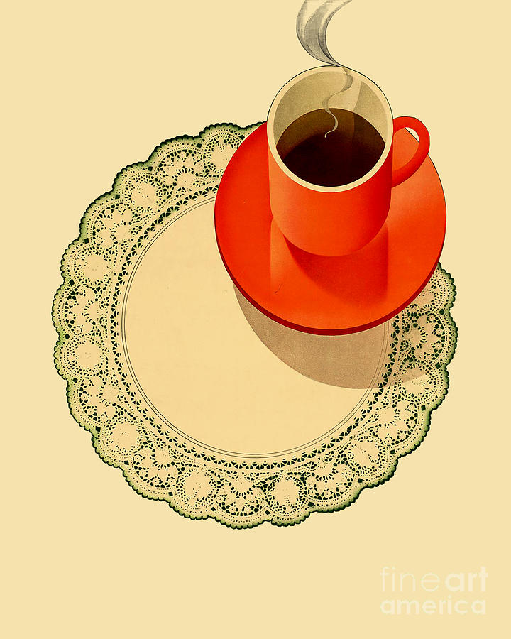 Coffee Digital Art - Vintage Coffee Art by Madame Memento
