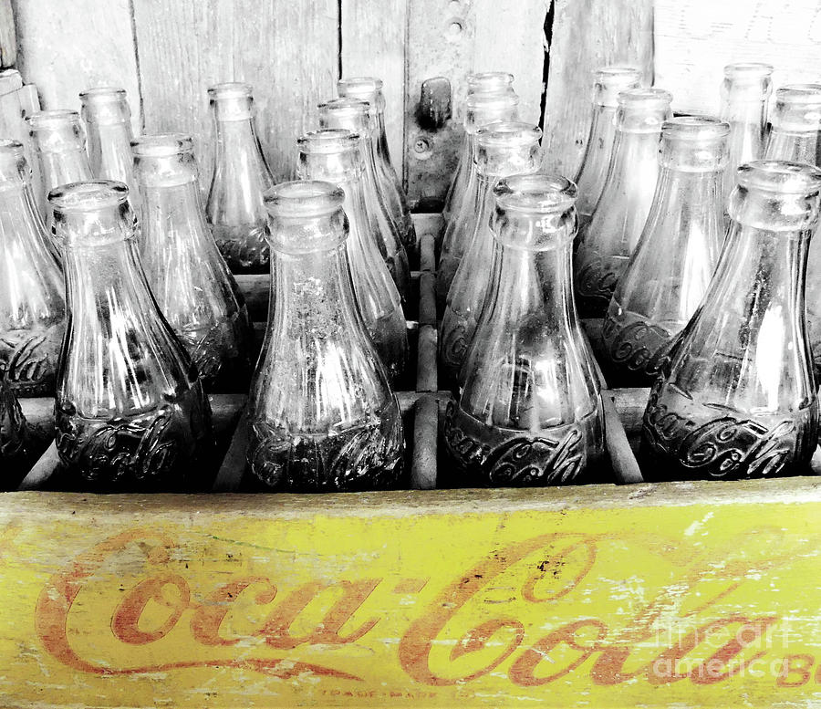 Vintage Coke Bottles Color Selection Mixed Media by Sharon Williams Eng