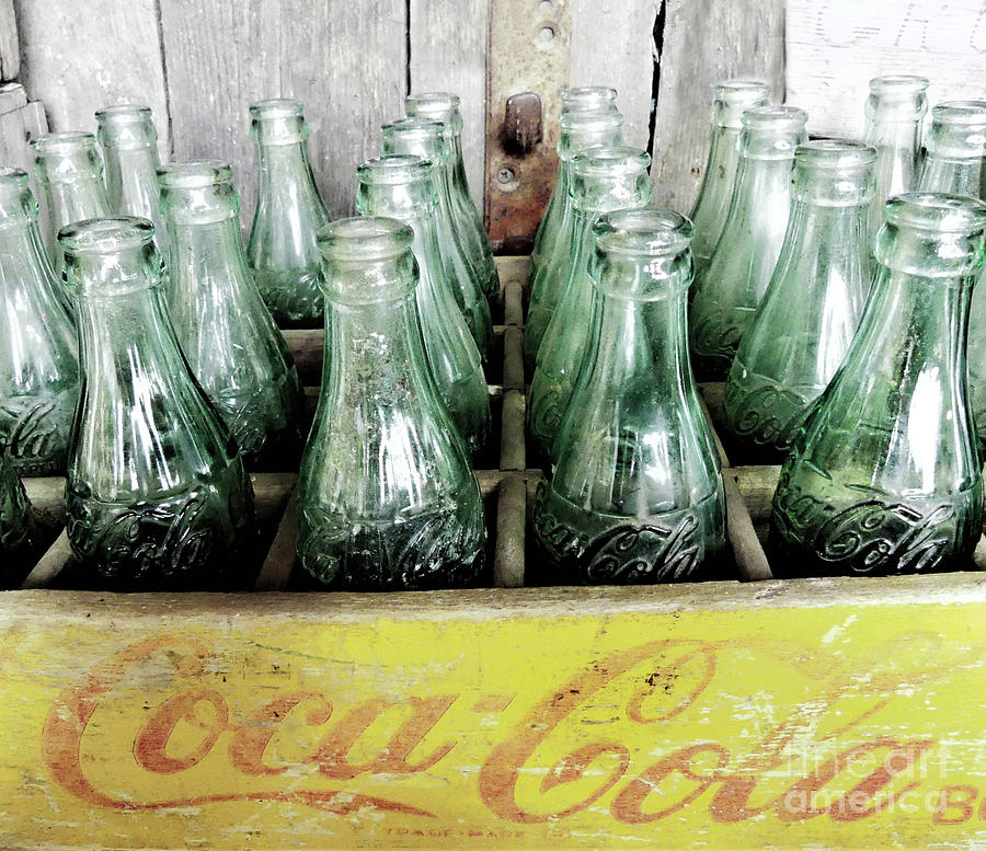 Vintage Coke Bottles in a Case Photograph by Sharon Williams Eng