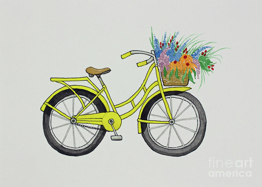 Vintage Cruiser Bicycle Painting by Norma Appleton