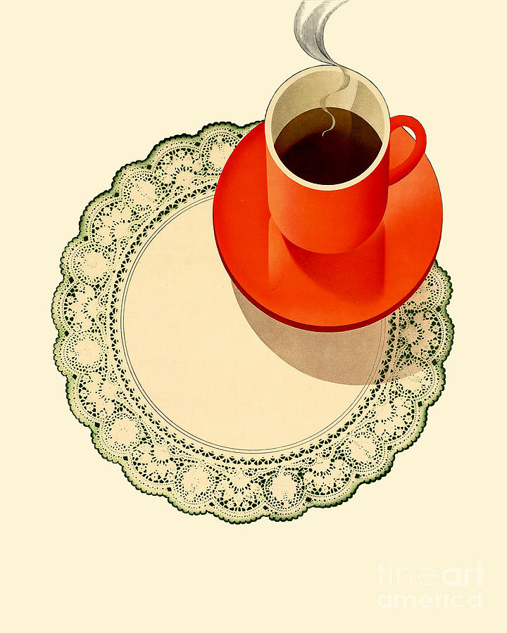 Coffee Digital Art - Vintage Cup Of Coffee by Madame Memento