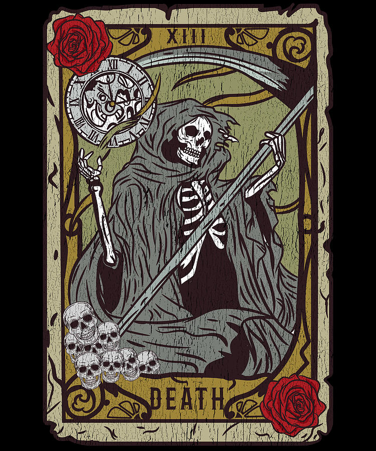 SALE 16 DEATH Tarot Card Stickers Grim Reaper Stickers