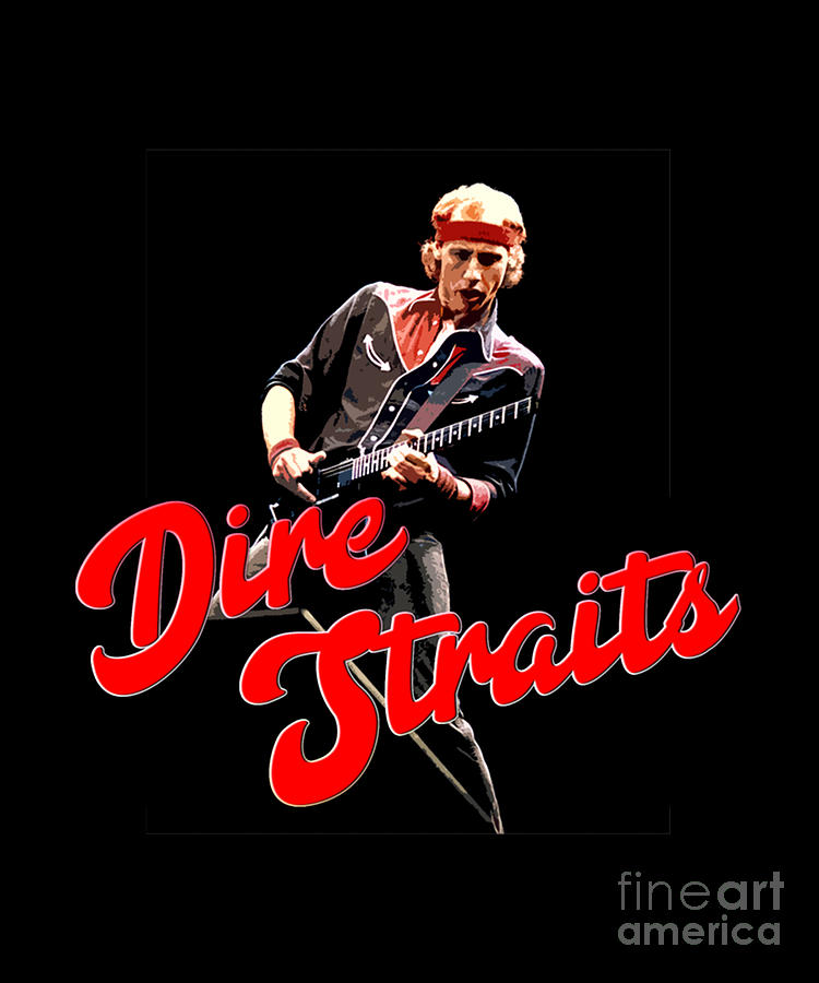 Vintage Dire Straits Retro 70s Fan Design Digital Art by Rocking The ...