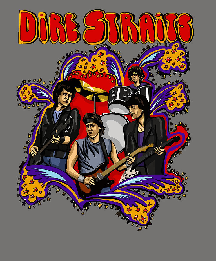 Vintage Dire Straits Train Digital Art by Rylee Brock - Pixels