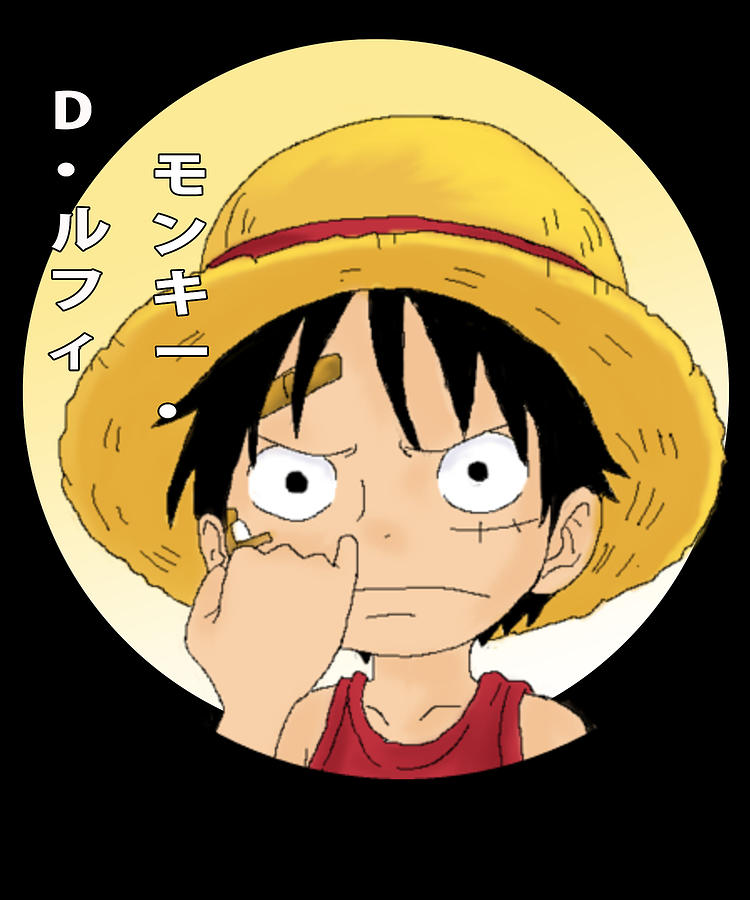 Vintage D.Luffy One Piece Anime Gifts Idea Drawing by Lotus Leafal ...