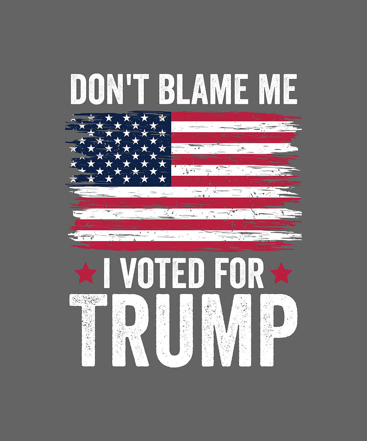 Vintage Don't Blame Me I Voted For Trump USA Painting by Arthur Jim ...