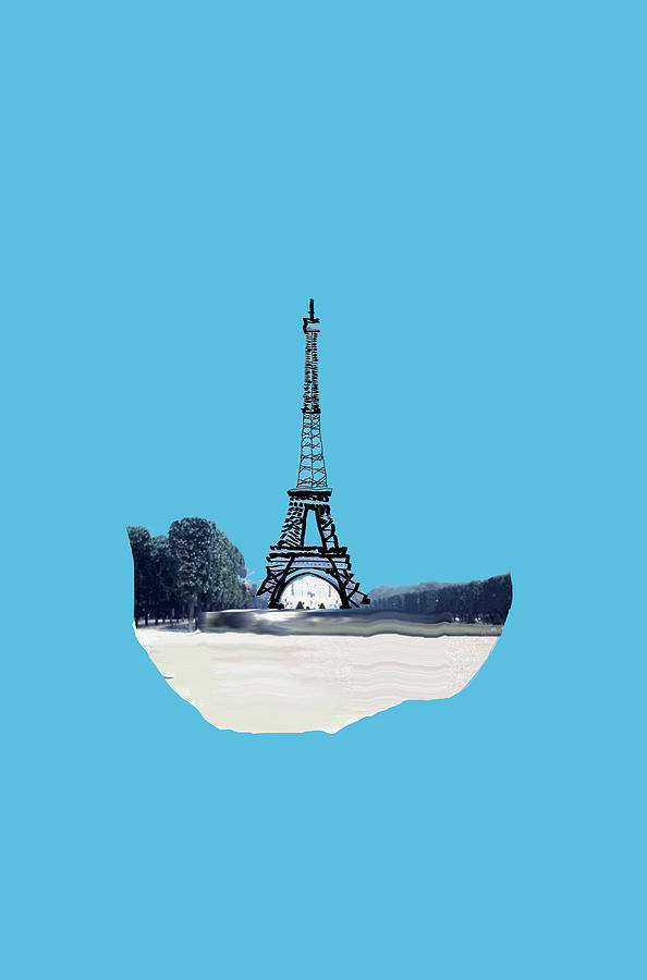 Vintage Eiffel tower Impression Digital Art by Cindy Boyd