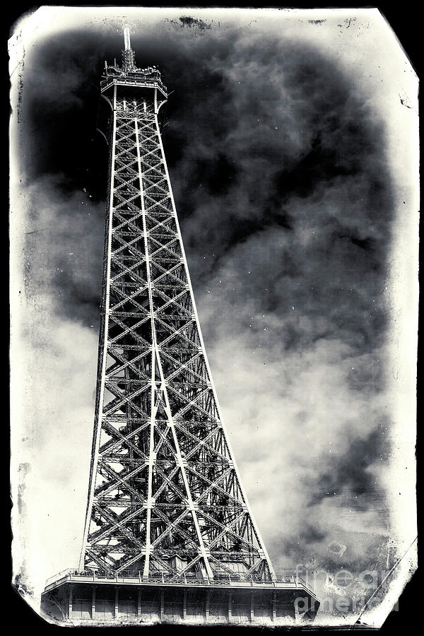 Vintage Eiffel Tower in Paris France Photograph by John Rizzuto