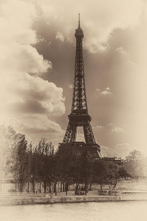 Vintage Eiffle Tower Photograph by Chris Lord