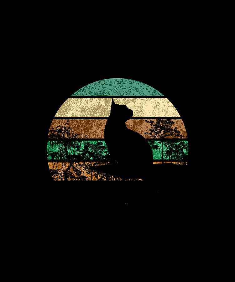 Vintage Eighties Style Cat T-Shirt - Retro Distressed Design