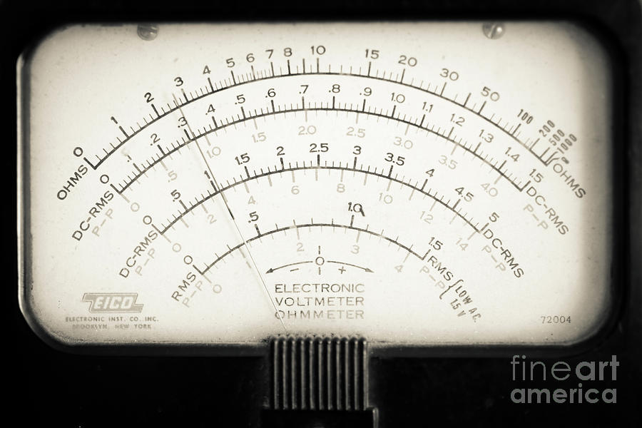 Vintage Electronics Meter Photograph by Edward Fielding