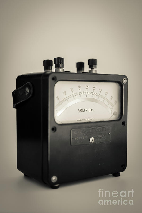 Vintage Electronics Voltmeter Photograph by Edward Fielding